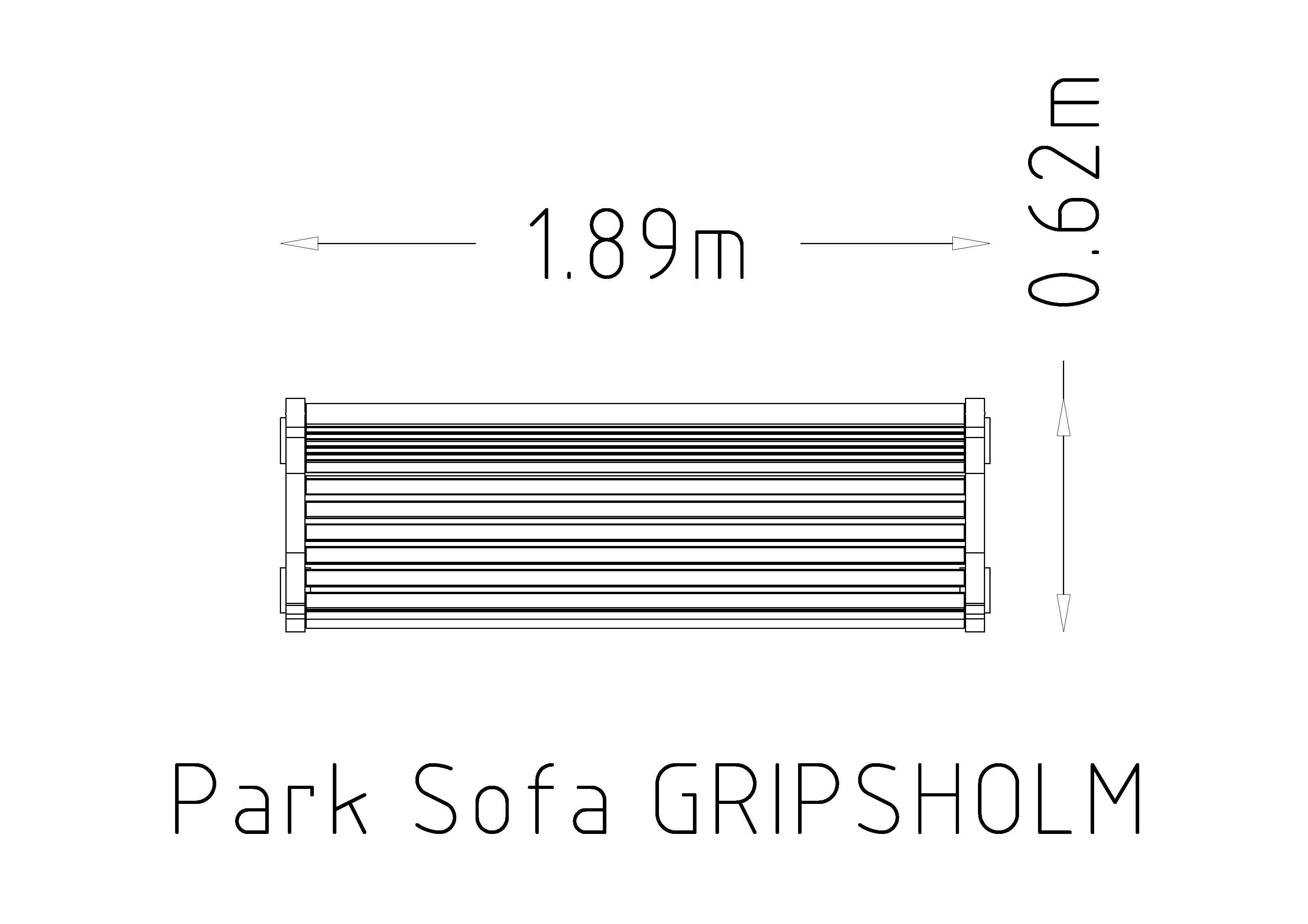 Sofa parkowa Gripsholm 