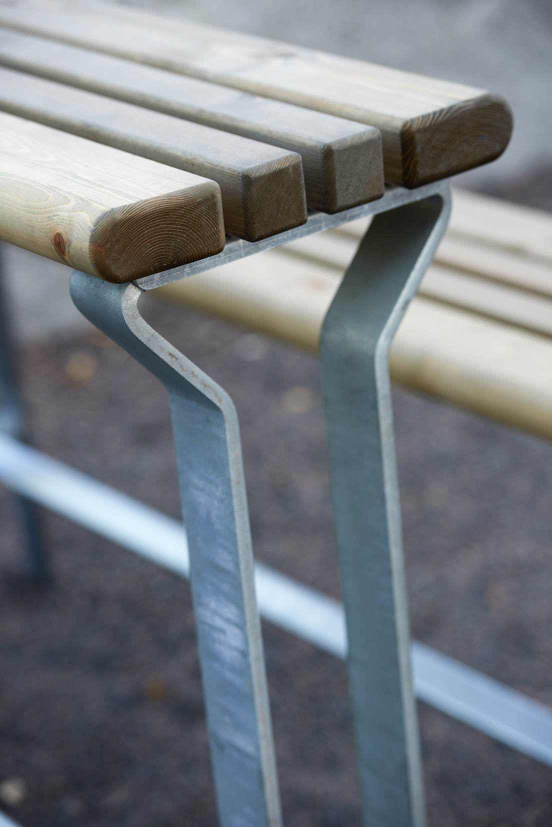 Banc de parc pour personnes debout Zeta