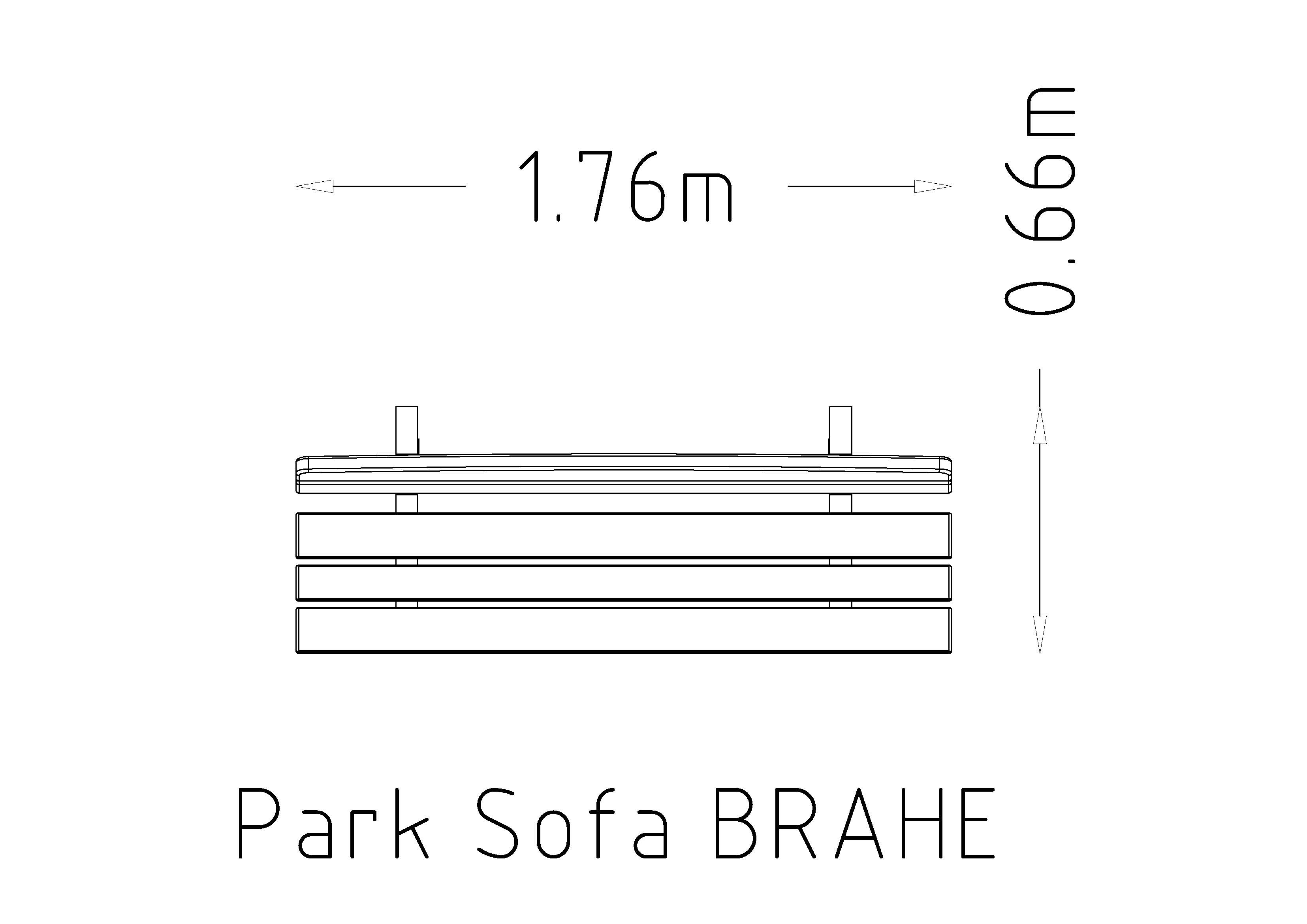 Sofa parkowa Brahe