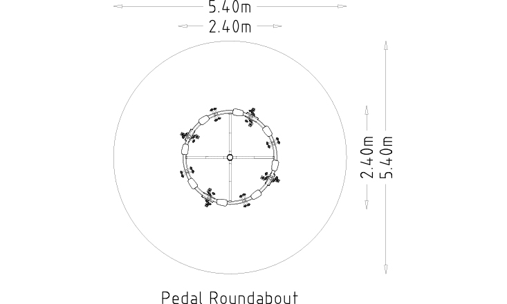 Kreisverkehr Fahrradpedal