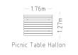 Picknicktafel Hallon