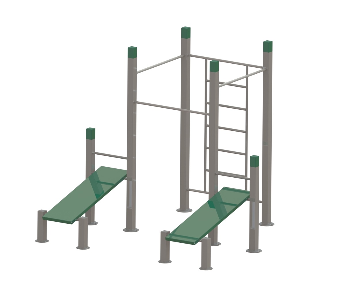 Denfit Wall - 3 Pull Up Bars