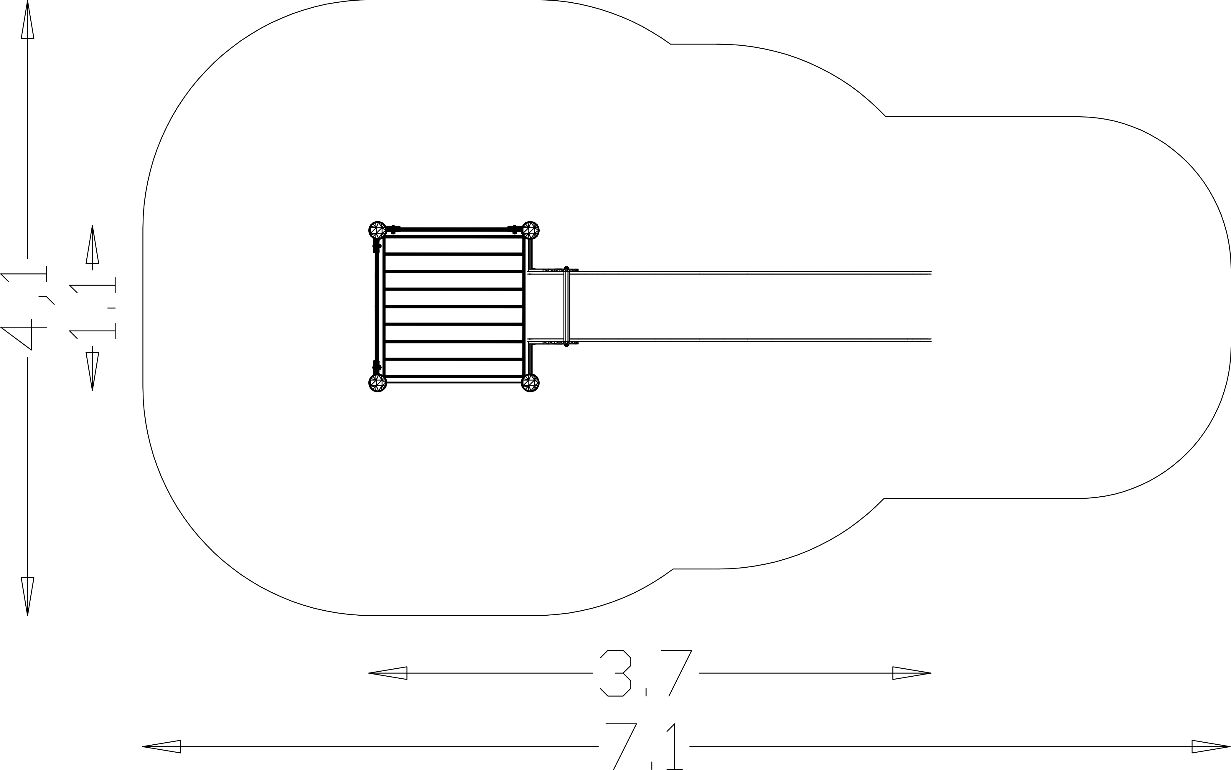 Argine Scivolo Swift 3,2 m