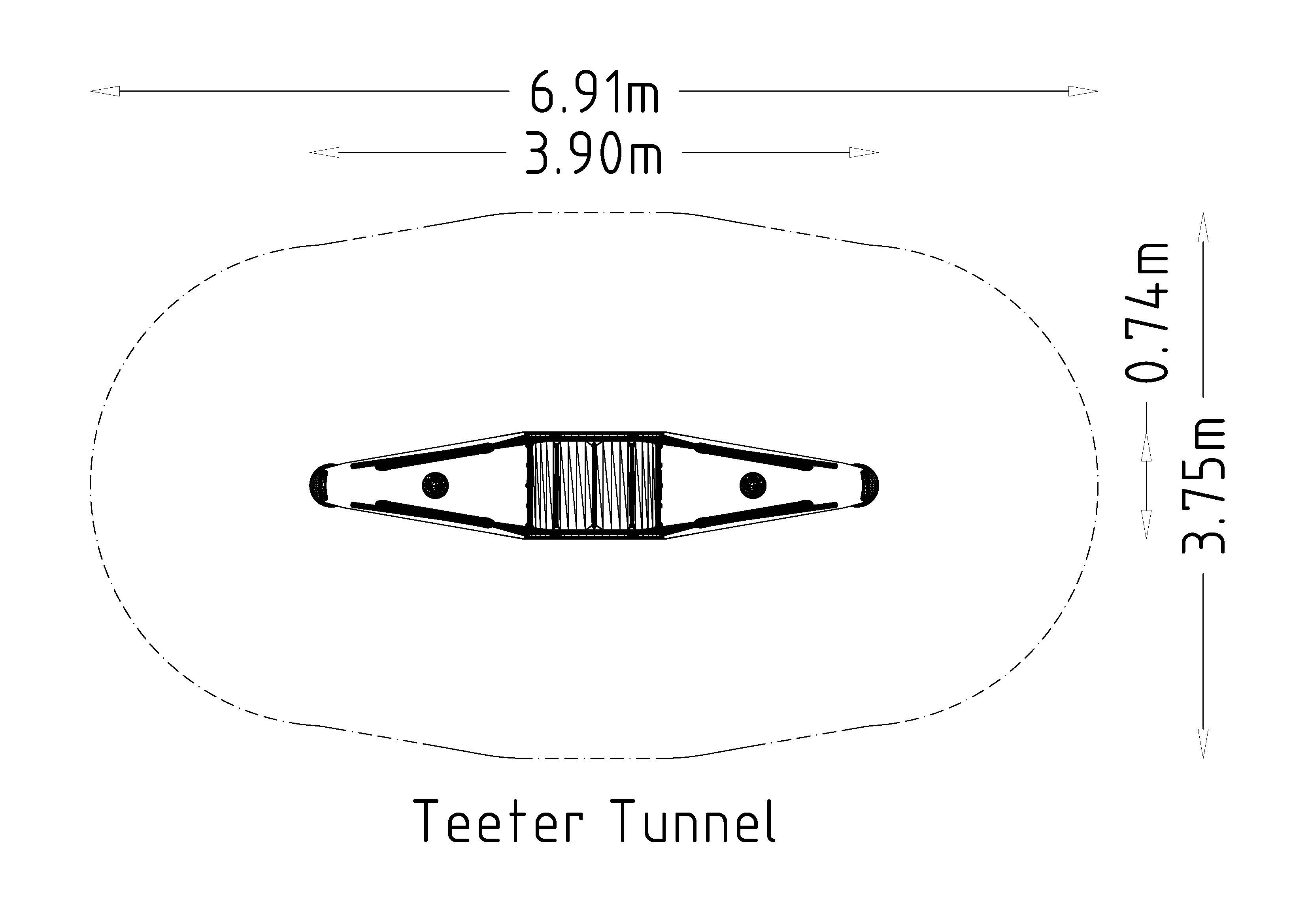 Tunnel Teeter dell'altalena