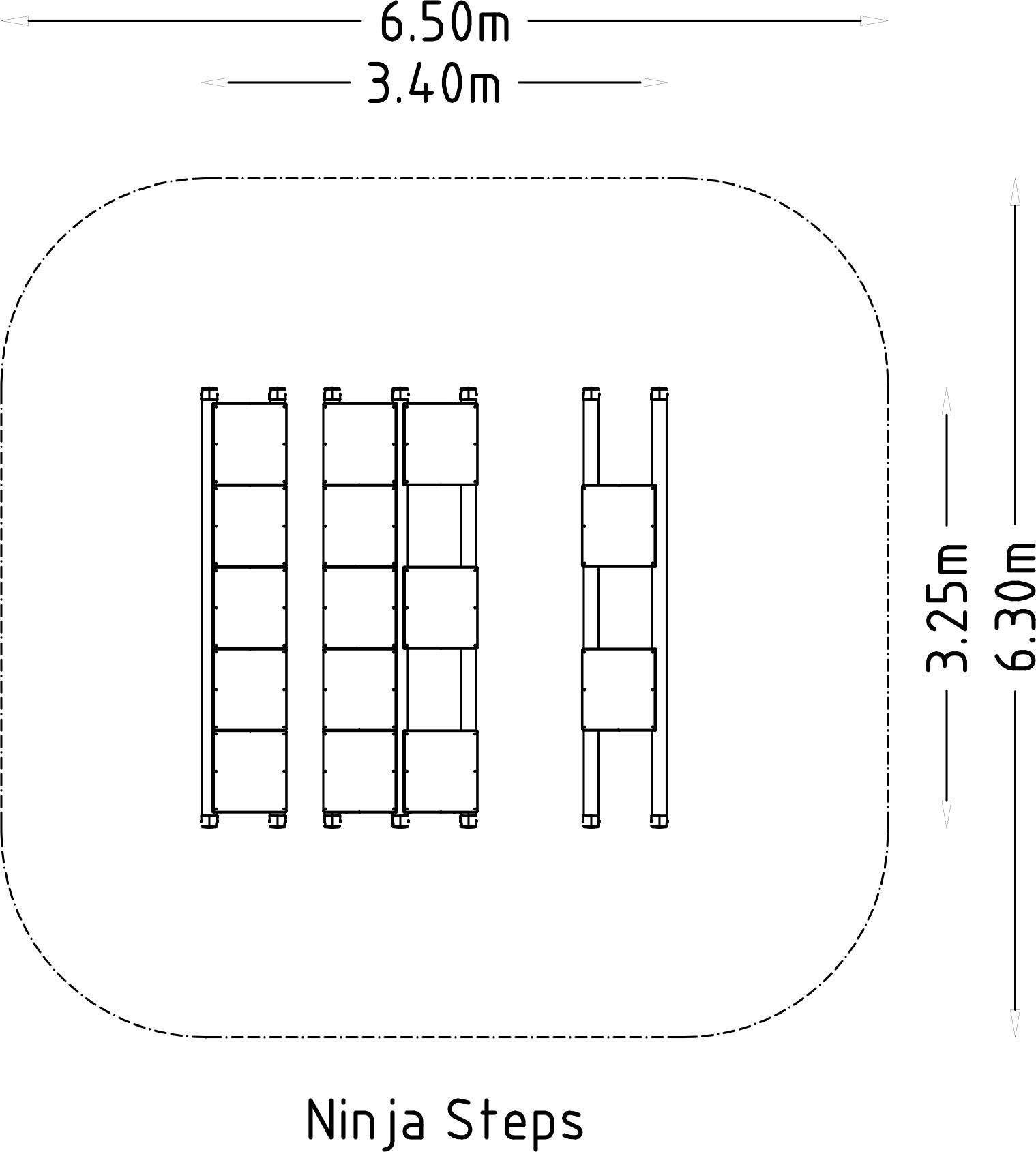 障害物コース忍者ステップ