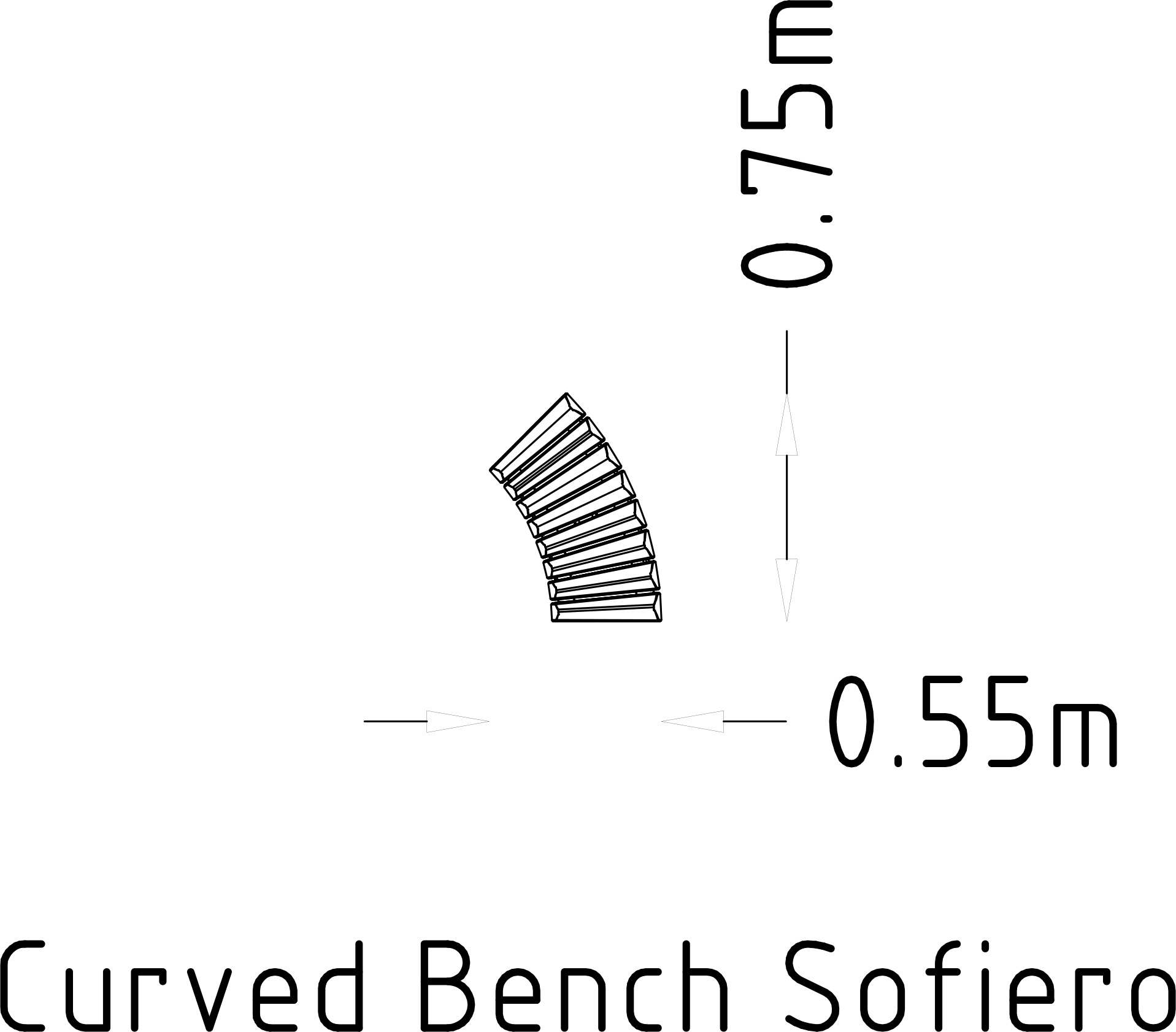 Buet benk 45° Sofiero