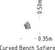 カーブベンチ 45° ソフィエロ 
