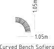 Curved Bench 90° Sofiero 