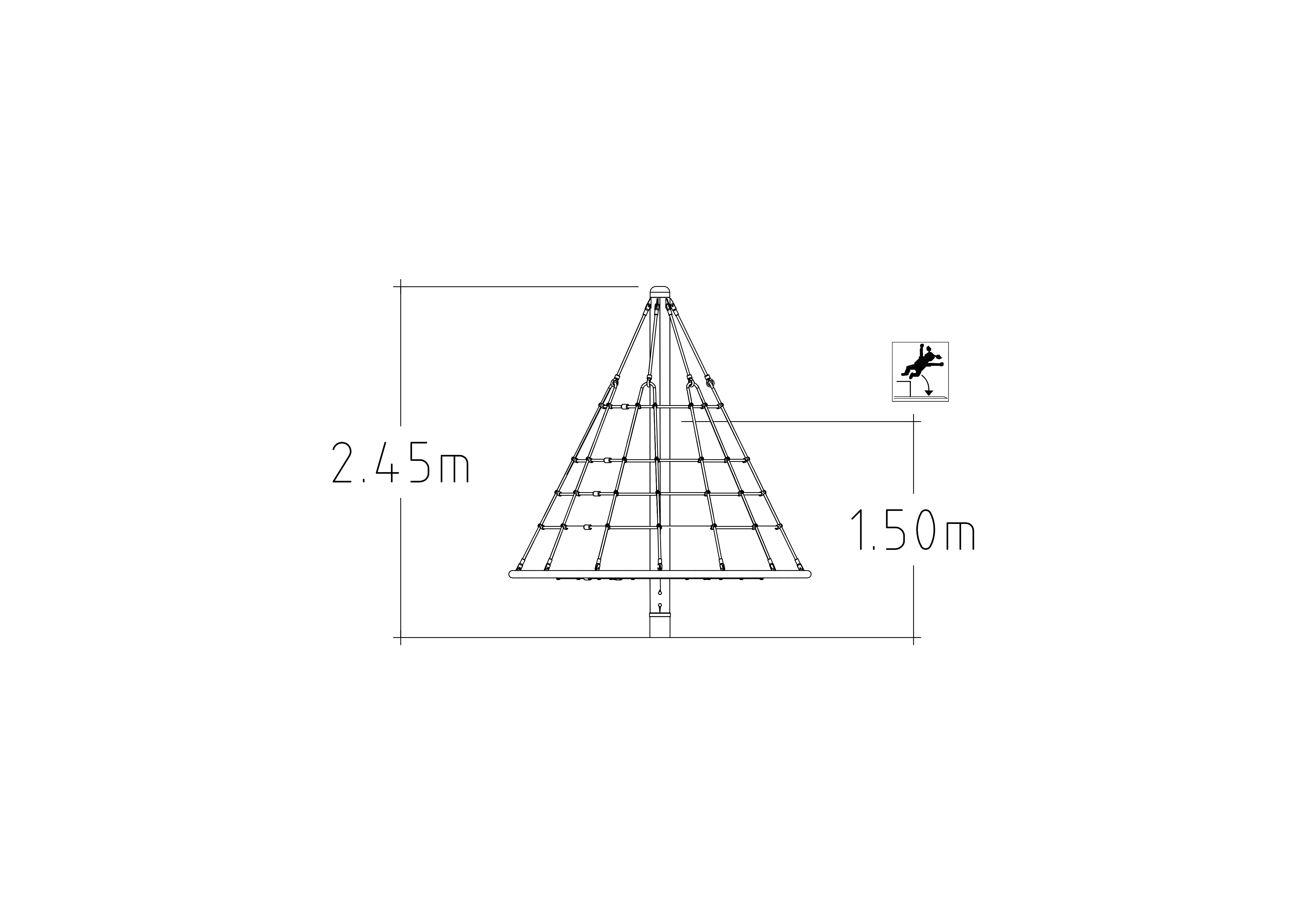 Ümarlaud Cone Climber 2400