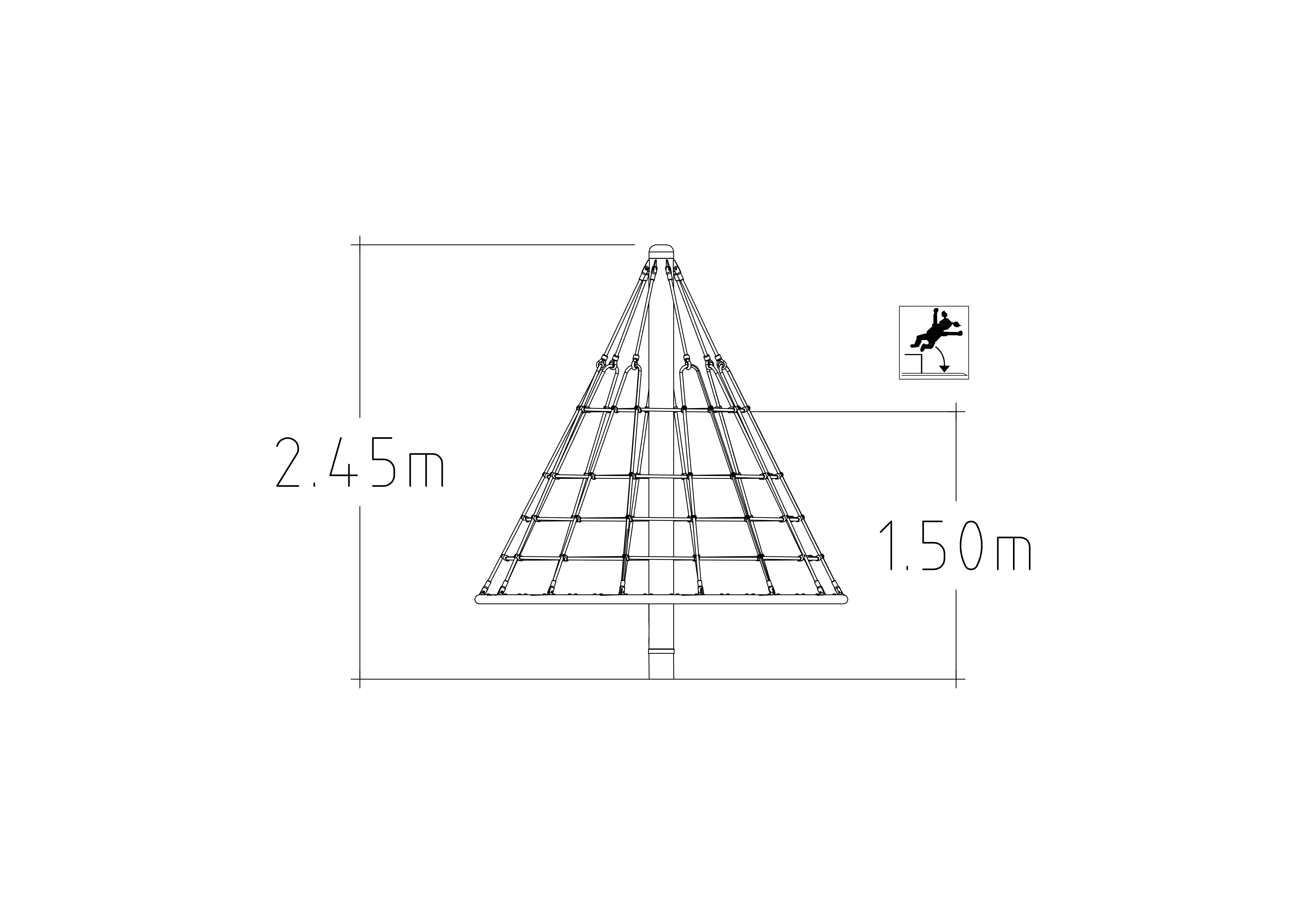 Ümarlaud Cone Climb 2400 TS