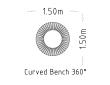 Bench Curved 360° Sofiero 