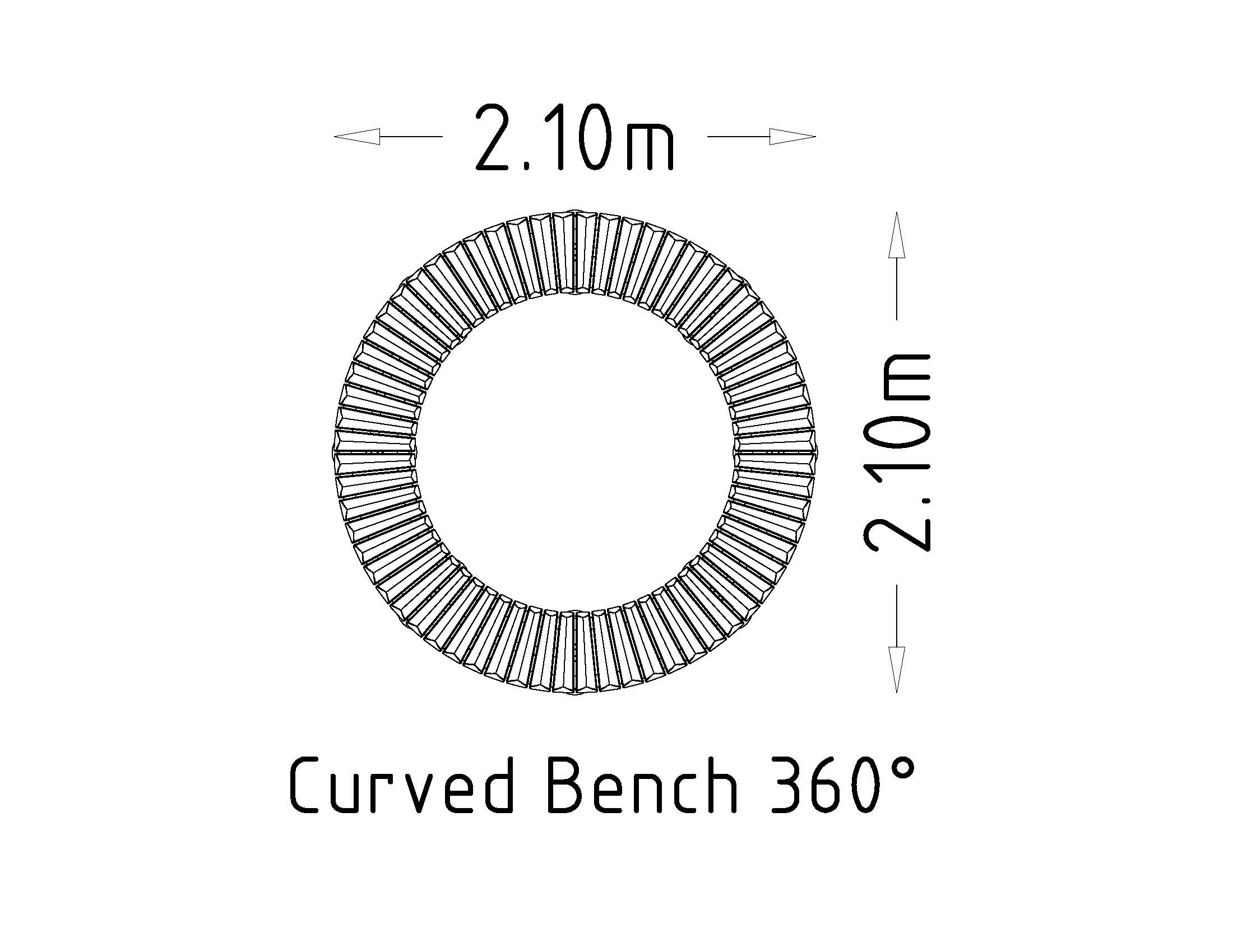 Panchina curva a 360° Sofiero 