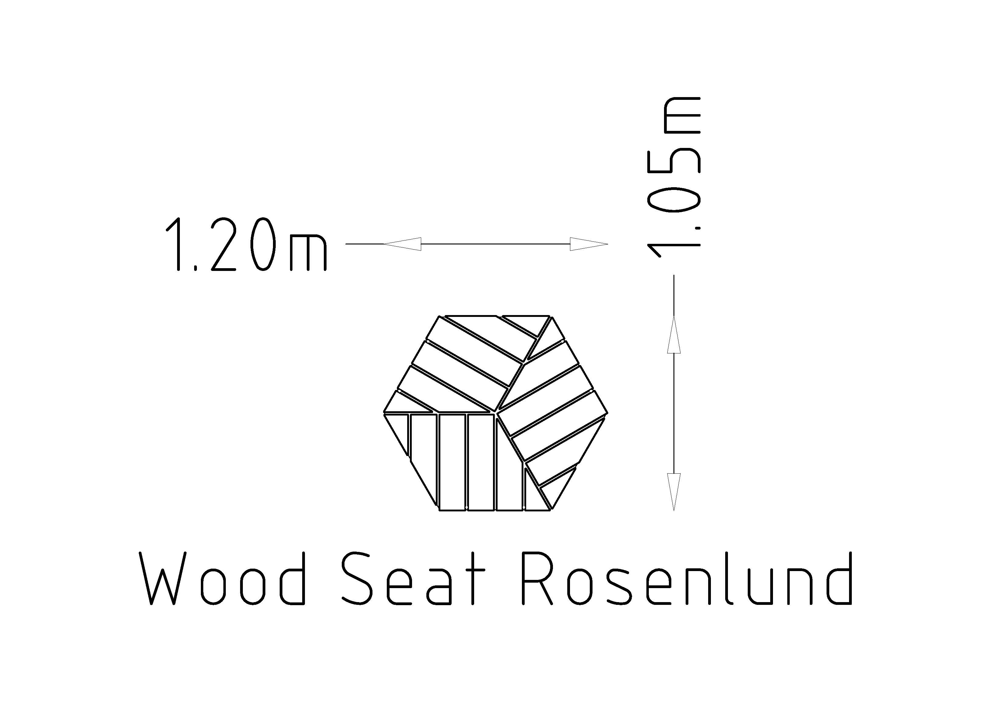 Siège en bois Rosenlund