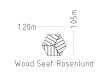 Wood Seat Rosenlund