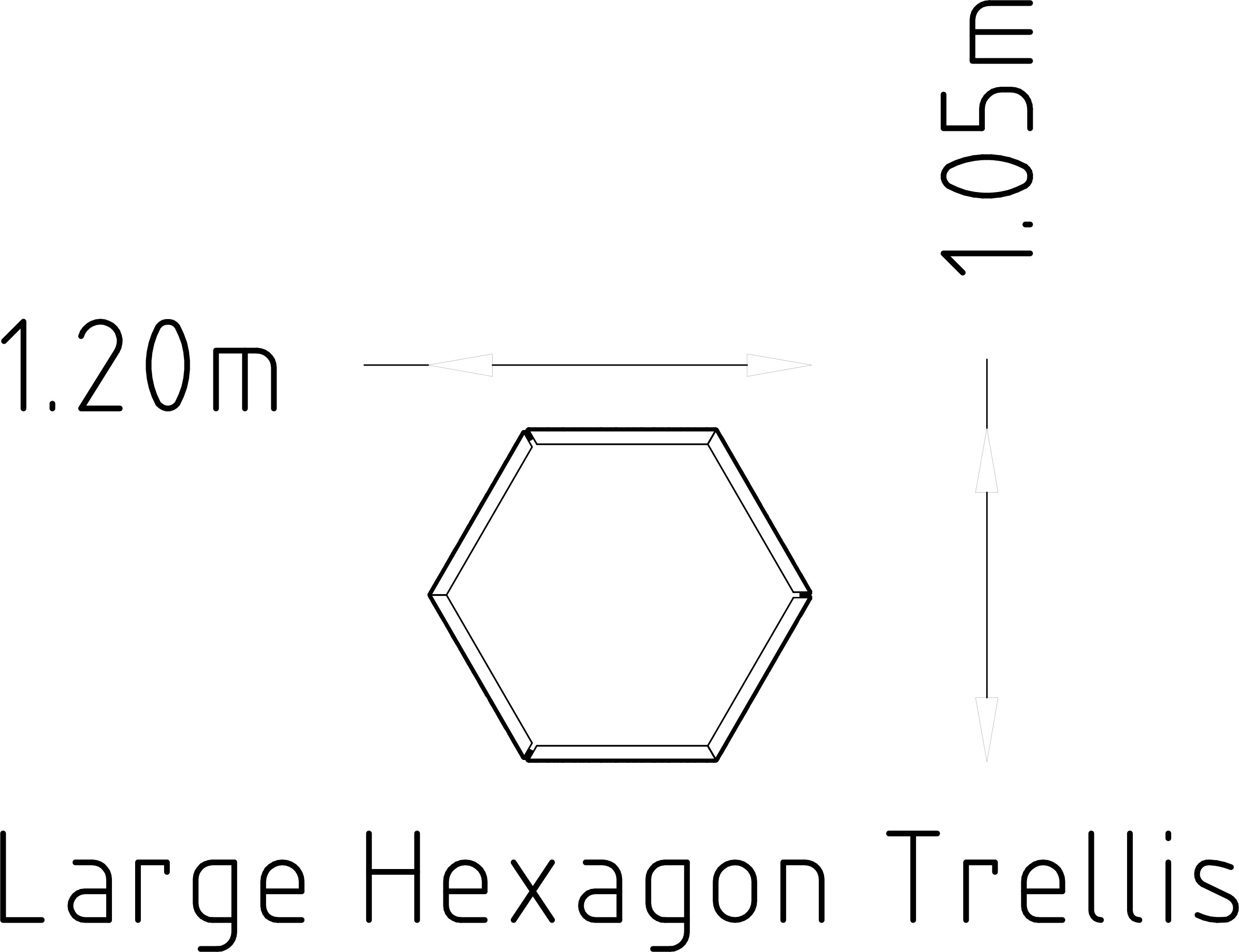 Treillis hexagonal Rosenlund (L)