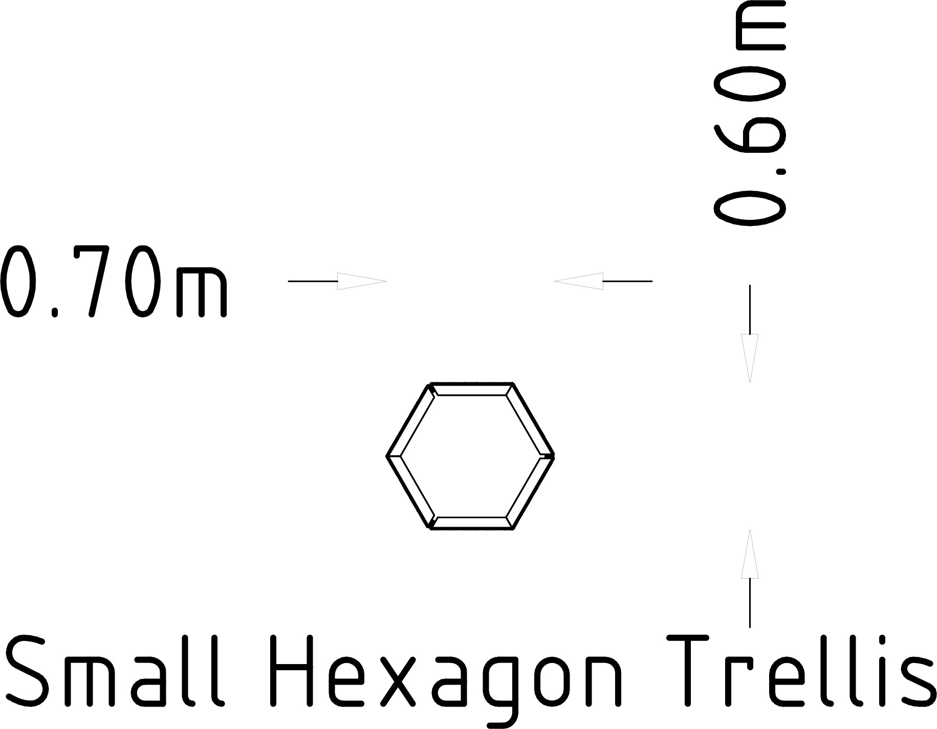 Zeshoekige trellis Rosenlund (S)