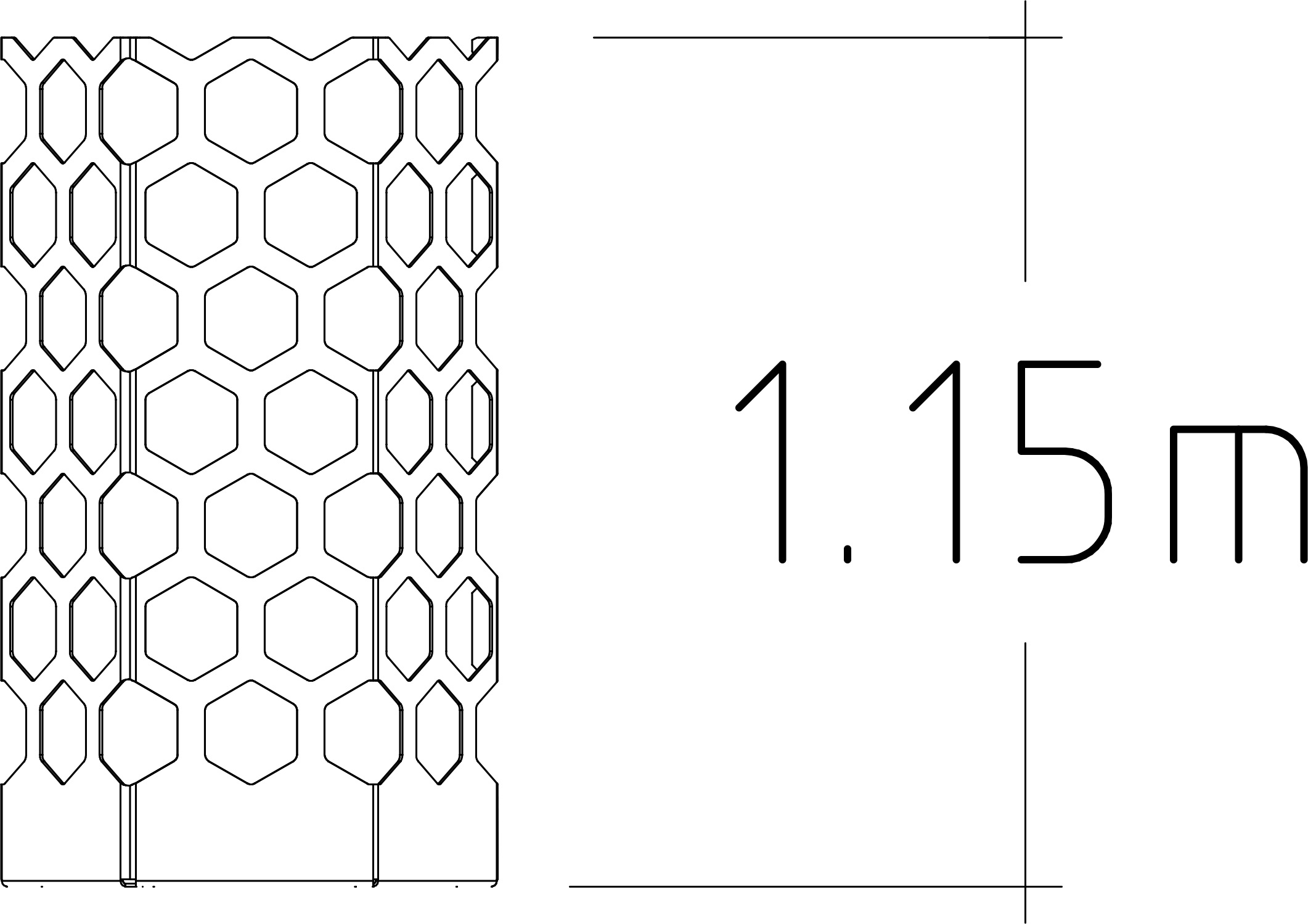 Treillis hexagonal Rosenlund (S)