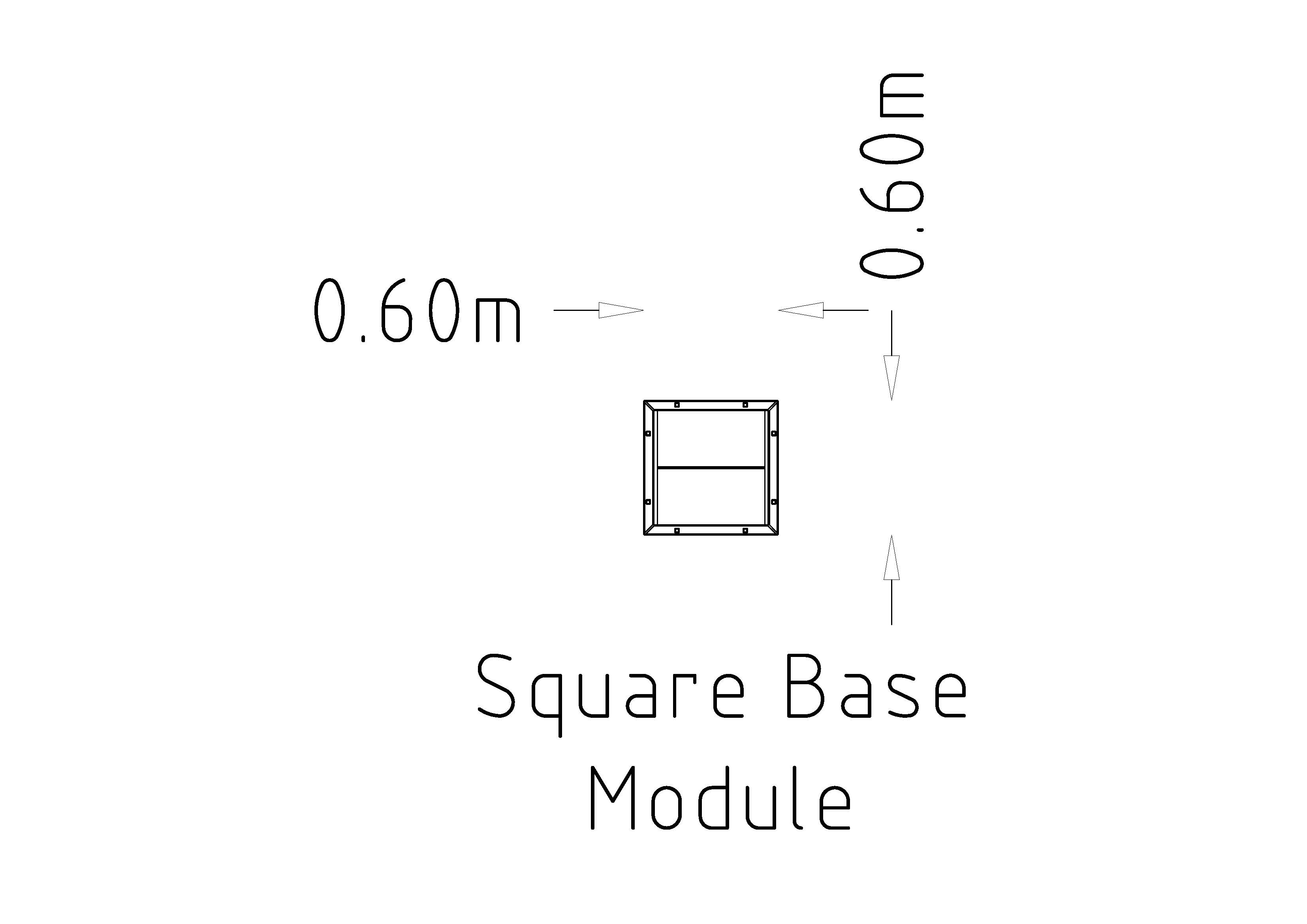 Módulo base cuadrado Rosenlund