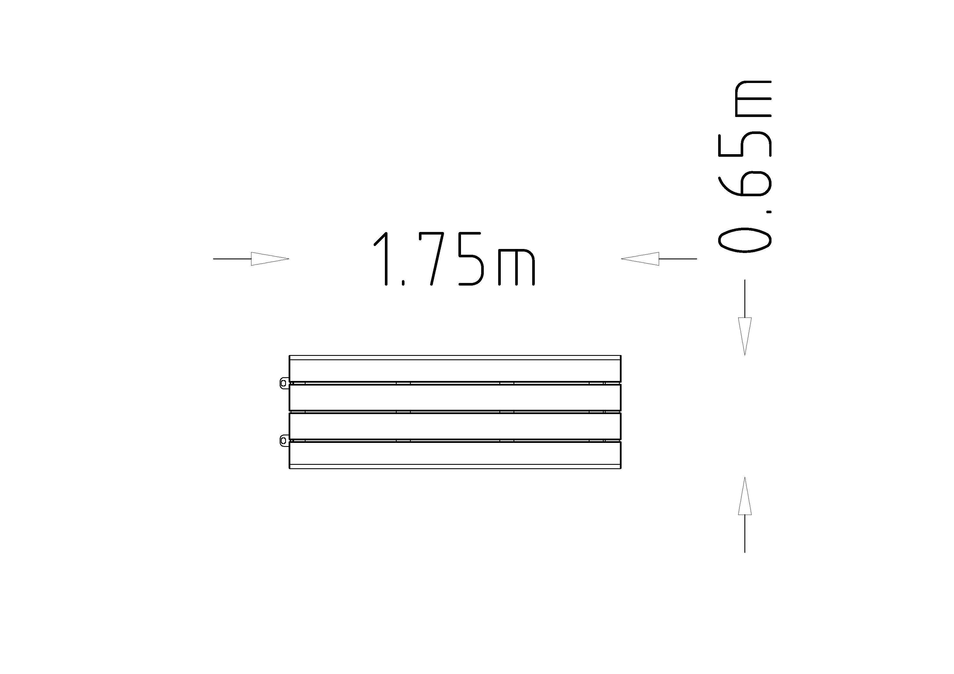 Table étroite sans pieds Rosenlund