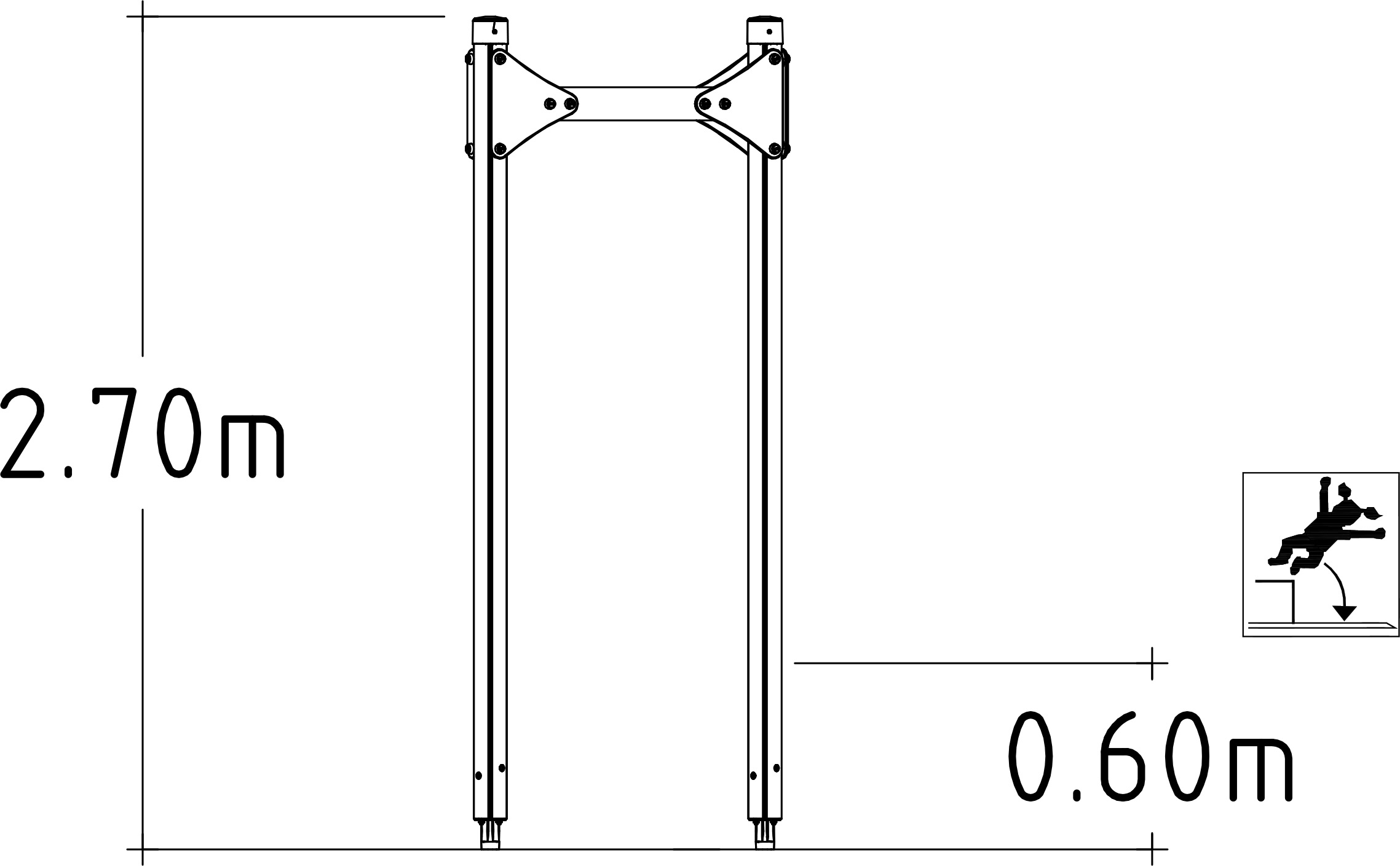 Carrera de obstáculos Equilibrio con cuerda