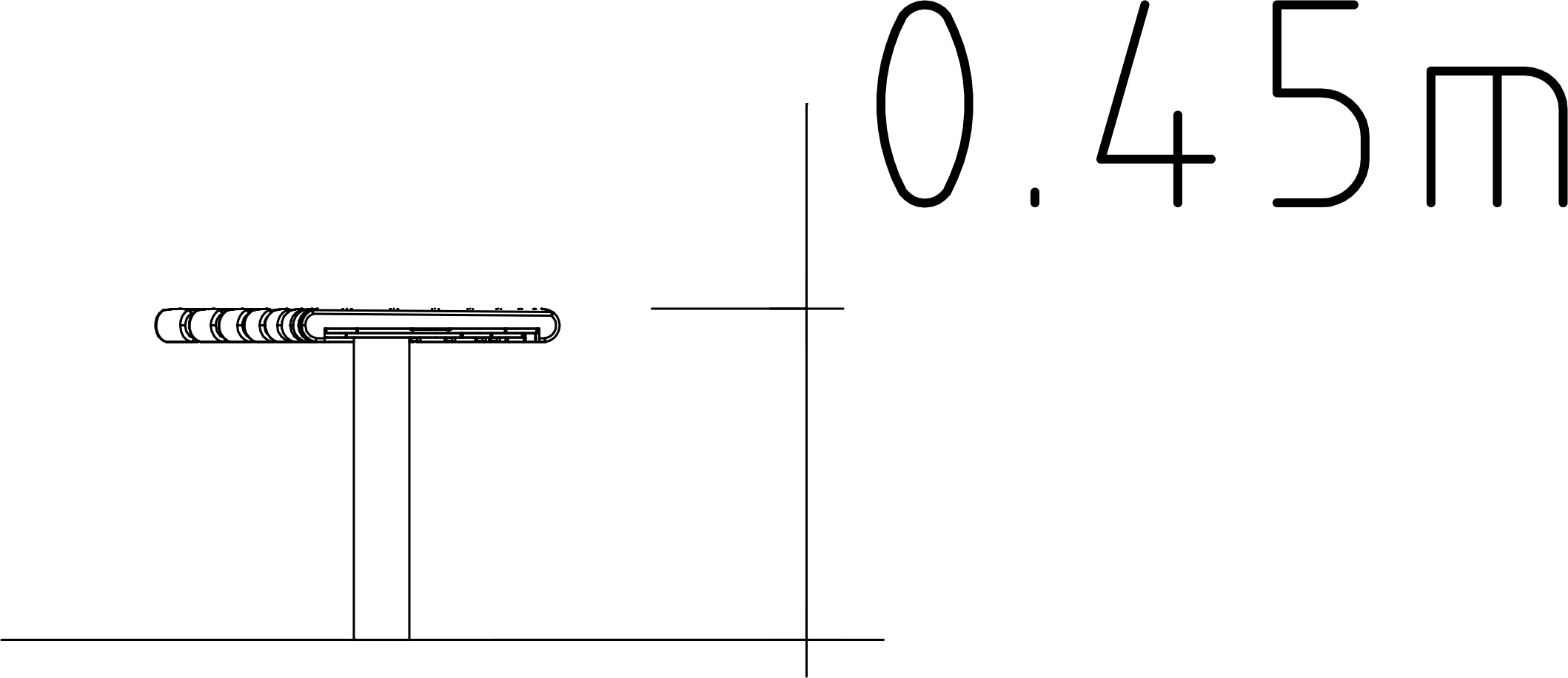 Modul stolice 45° Ø1400 Sofiero