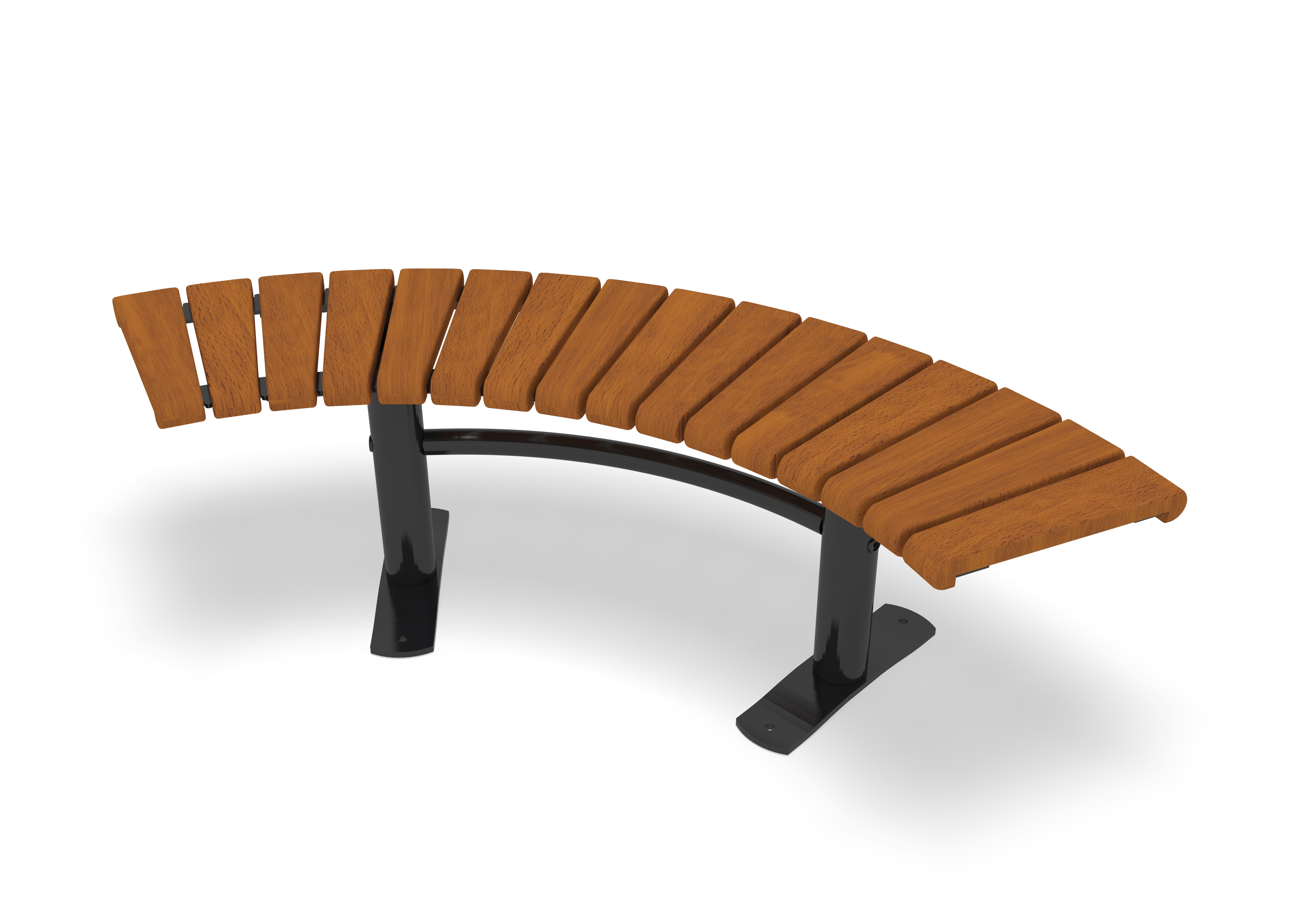 Park Bench Curved 90° Sofiero 