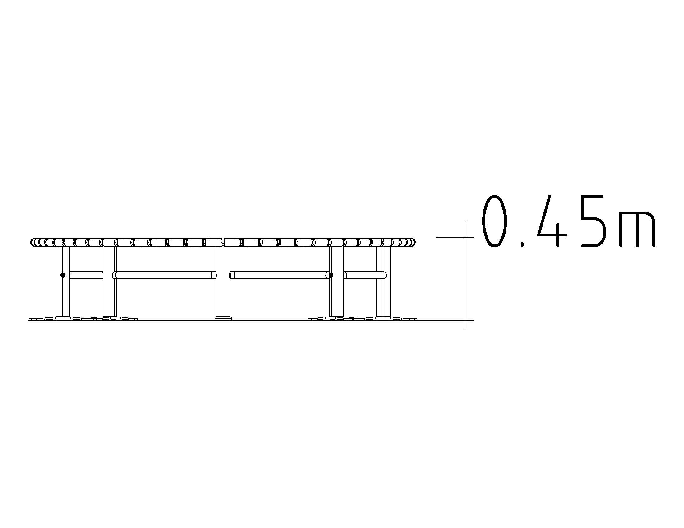 Bank 360° gebogen Sofiero 