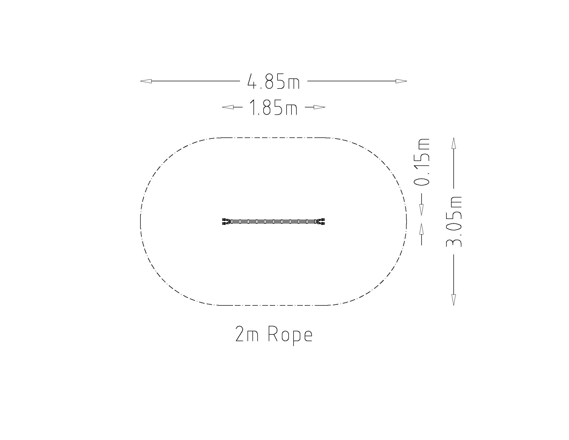 Slackline corde de 2m