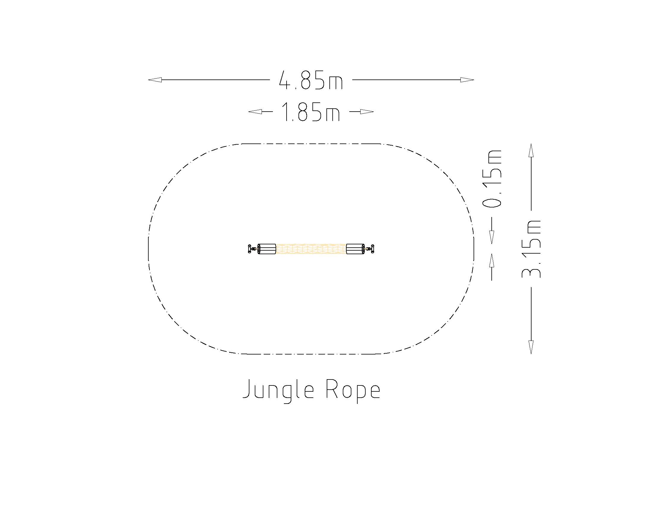 Slackline 2m Jungle Rope