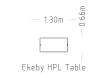 Table Ekeby HPL