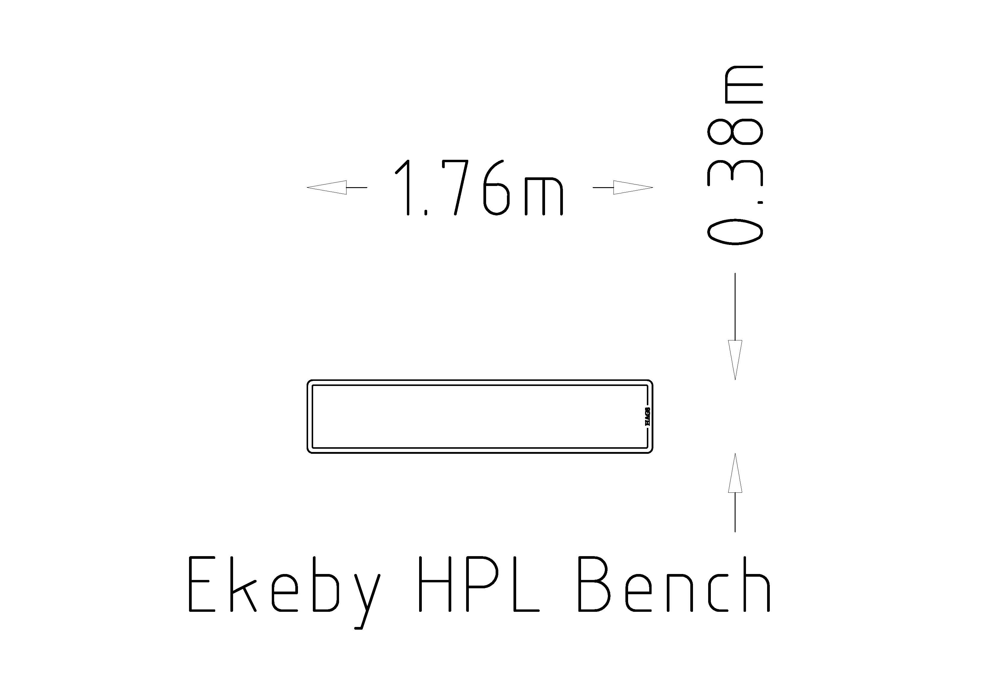 公园长椅 Ekeby HPL