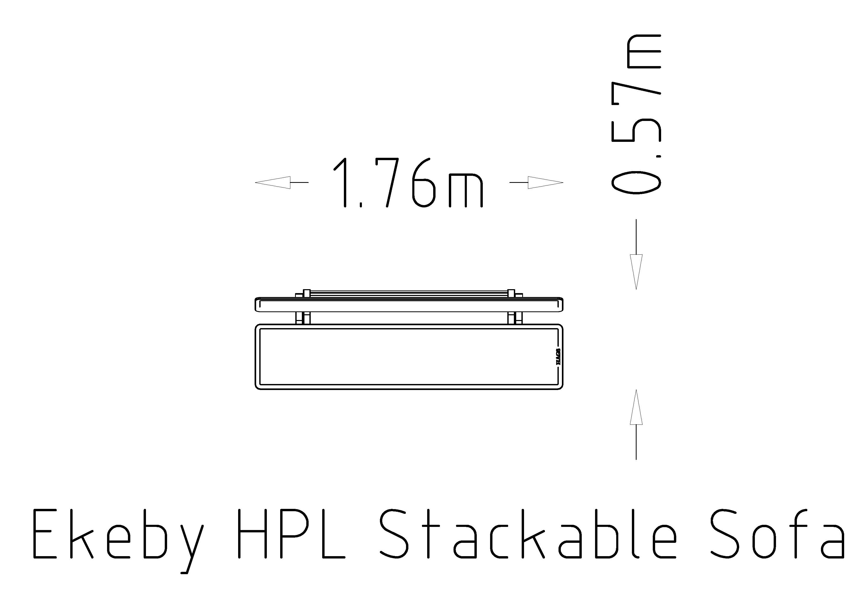 Parksofa Ekeby HPL