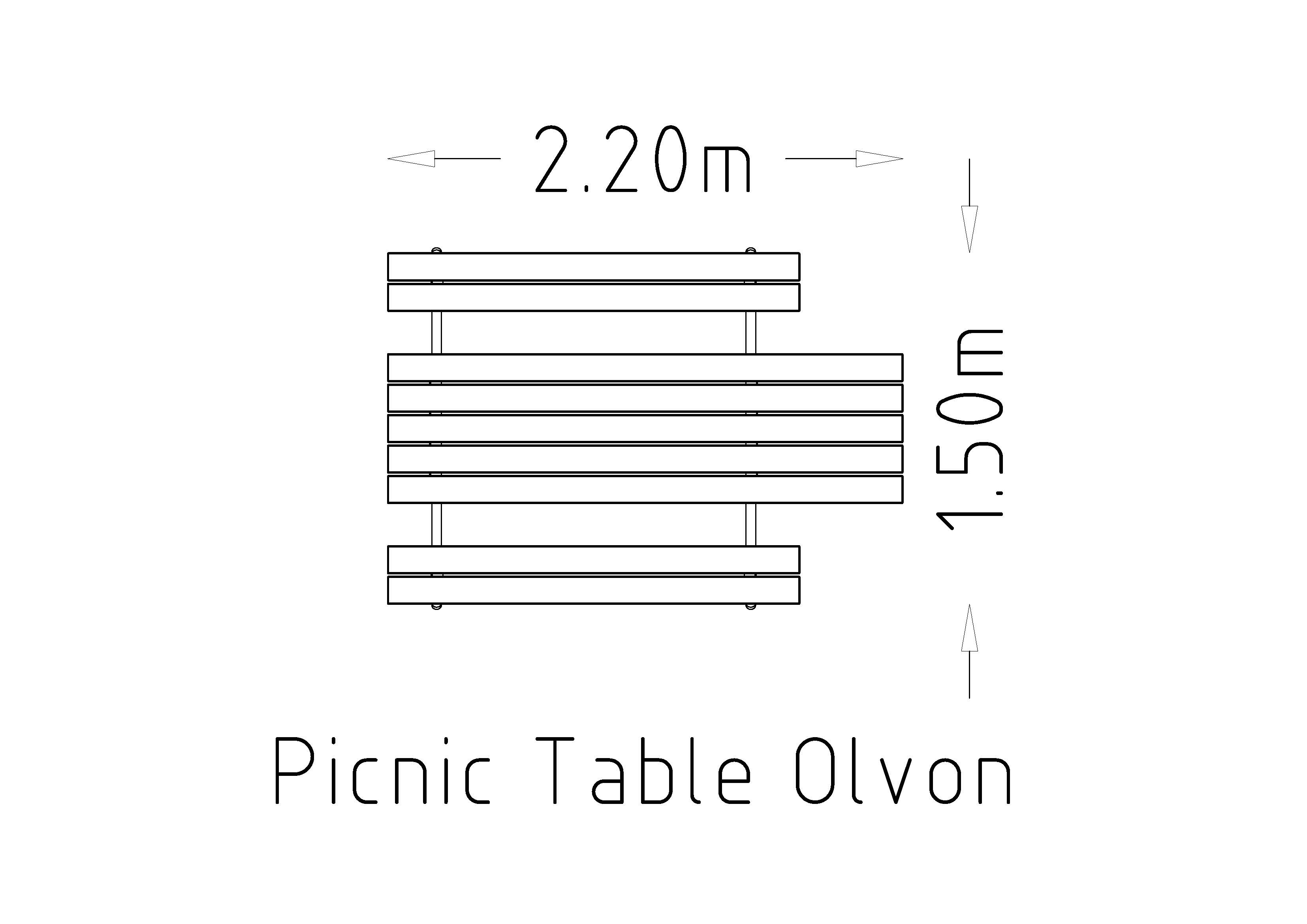 Piknikový stůl Olvon